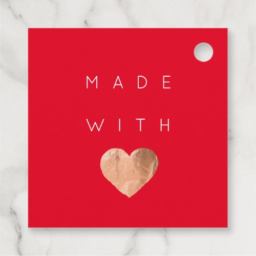 Made With Love Simply Heart Black Web Discount Red Favor Tags