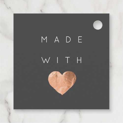 Made With Love Simply Heart Black Web Discount Ros Favor Tags