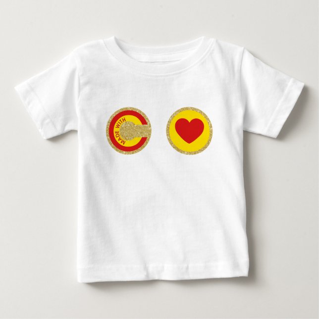 Made with Love (Spiritual Symbolism) (© Mira) Baby T-Shirt (Front)