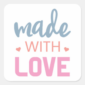Made with Love Square Sticker