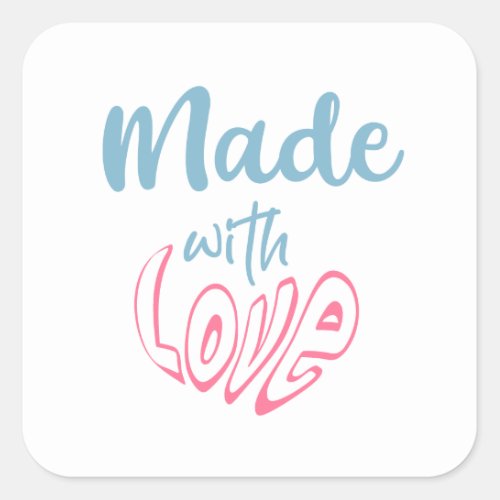 Made with Love Square Sticker