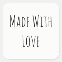 Made With Love Square Sticker