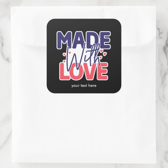 Made with love sticker (Bag)