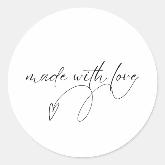 Made with love sticker (Front)