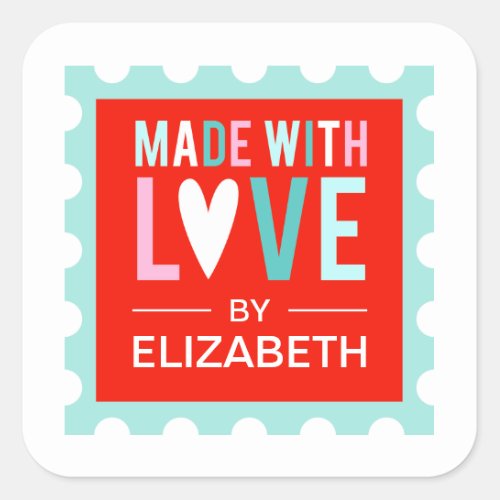 Made With Love Valentines Sticker