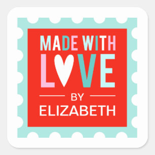Made With Love Valentines Sticker