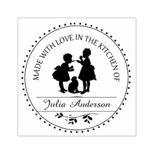 Made With Love Vintage Children Wood Stamp