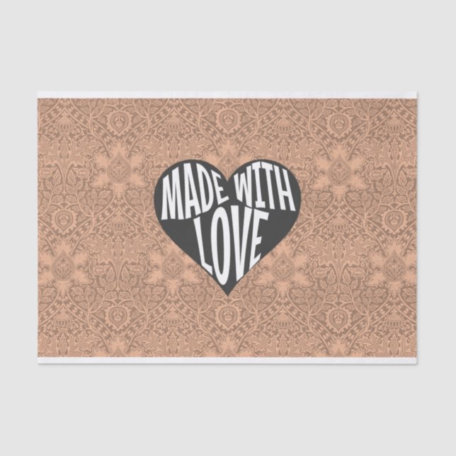 Made with love vintage  tissue paper (Front)