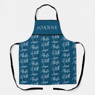 Made With Love Words Personalized Apron