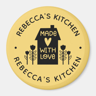 Made With Love Yelllow Kitchen Magnet