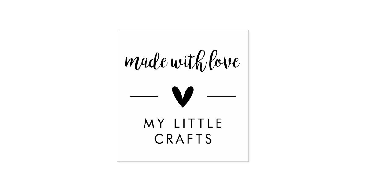 Made with Love with Custom Logo Business Stamp
