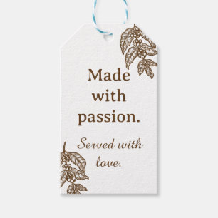 Made With Passion Served With Love Gift Tag