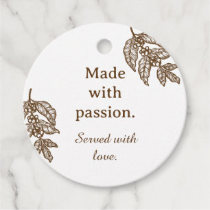 Made With Passion Served With Love Gift Tag