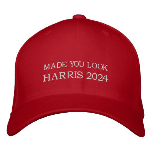 Made you look. Harris 2024. Embroidered Baseball Cap