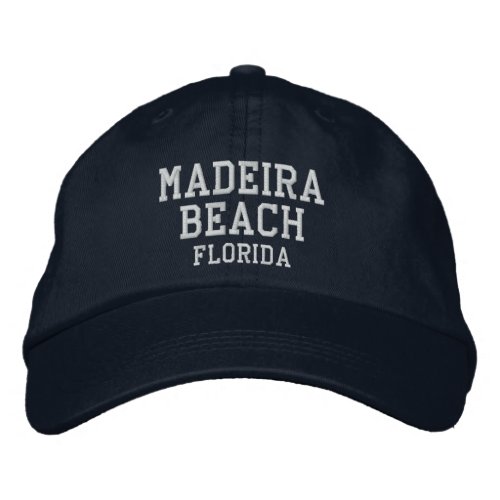 Madeira Beach Florida Embroidered Baseball Hat