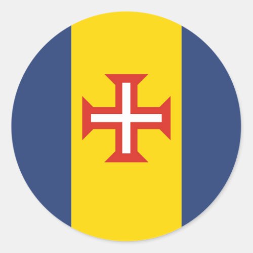 Madeira flag province classic round sticker