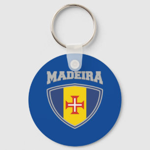 Madeira Flag Shield Keychain