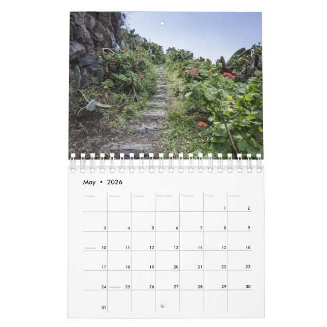 Madeira island calendar (May 2026)