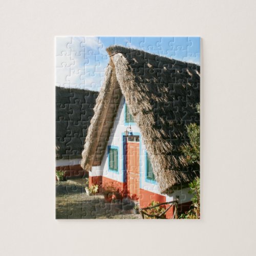 Madeira Island photo with Santanas Typical Houses Jigsaw Puzzle
