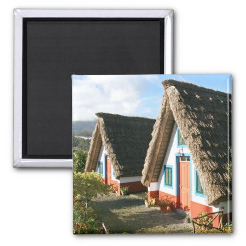 Madeira Island photo with Santanas Typical Houses Magnet
