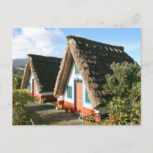 Madeira Island photo with Santanas Typical Houses Postcard