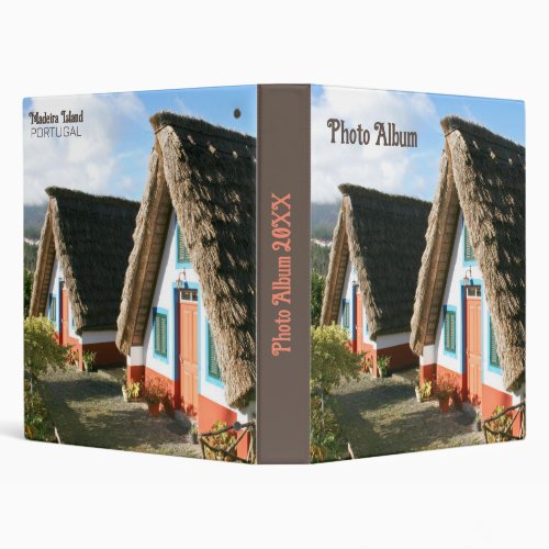 Madeira Island photo with Typical Houses Portugal 3 Ring Binder