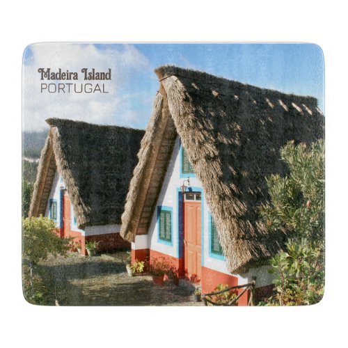 Madeira Island photo with Typical Houses Portugal Cutting Board