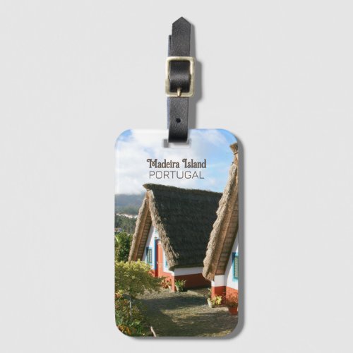 Madeira Island photo with Typical Houses Portugal Luggage Tag