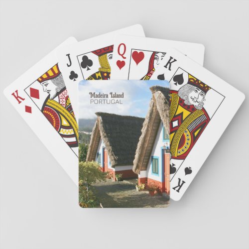Madeira Island photo with Typical Houses Portugal Playing Cards