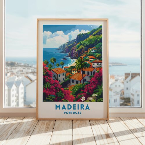 Madeira Island Travel Poster Portugal Wall Art