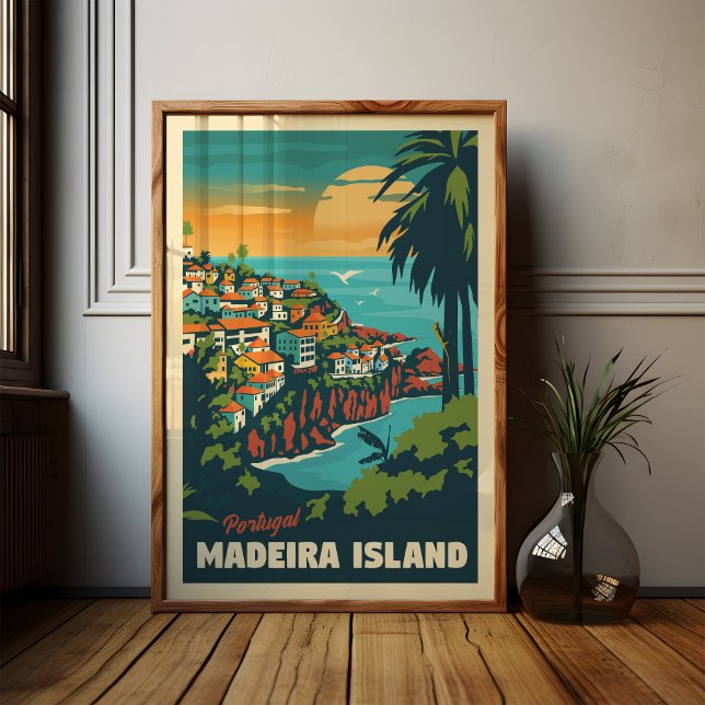 Madeira Island Travel Poster Vintage Wall Art (Creator Uploaded)