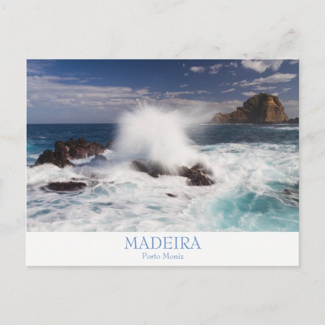 Madeira - Porto Moniz postcard with text (Front)