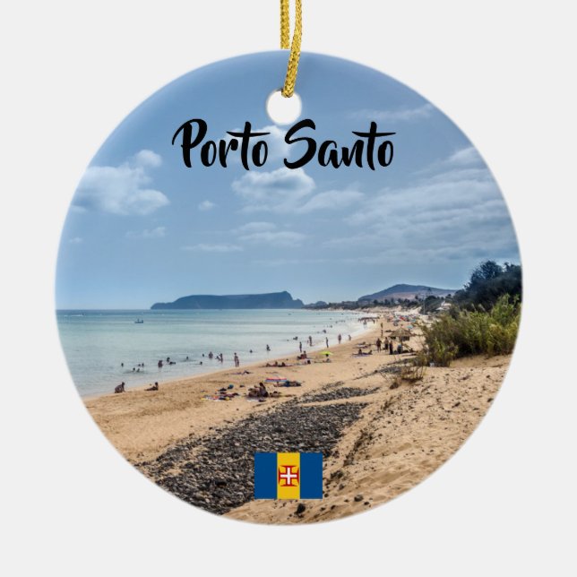 Madeira: Porto Santo Christmas Ornament (Front)