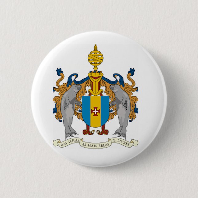 Madeira (Portugal) Coat of Arms Button (Front)