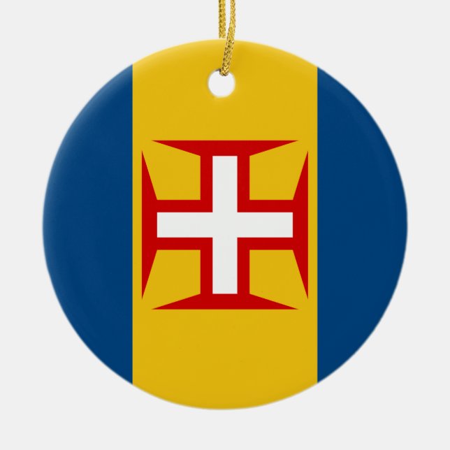 Madeira (Portugal) Flag Ceramic Ornament (Front)