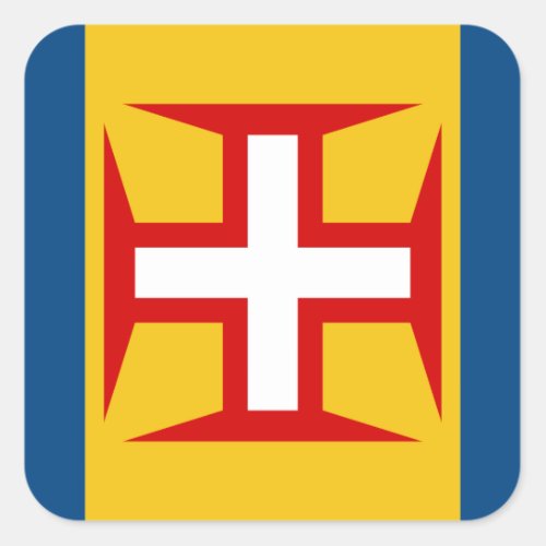 Madeira Portugal Flag Square Sticker