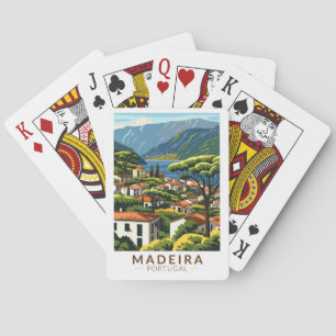 Madeira Portugal Island Travel Art Vintage Poker Cards