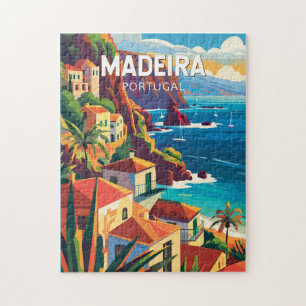 Madeira Portugal Travel Art Vintage Jigsaw Puzzle