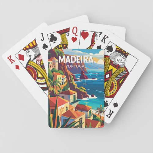 Madeira Portugal Travel Art Vintage Poker Cards