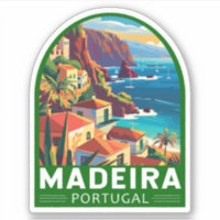 Madeira Portugal Travel Art Vintage