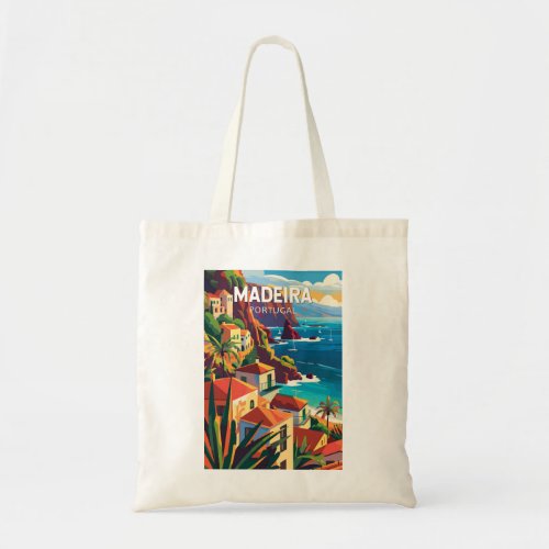 Madeira Portugal Travel Art Vintage Tote Bag