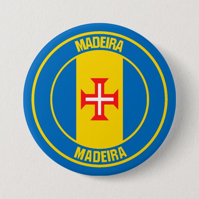 Madeira Round Emblem Button (Front)