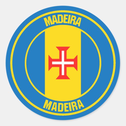 Madeira Round Emblem Classic Round Sticker