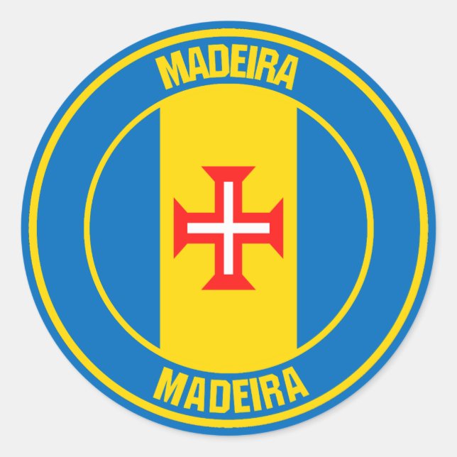 Madeira Round Emblem Classic Round Sticker (Front)