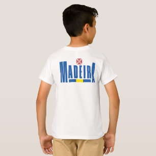 Madeira Text and Flag Colors T-Shirt