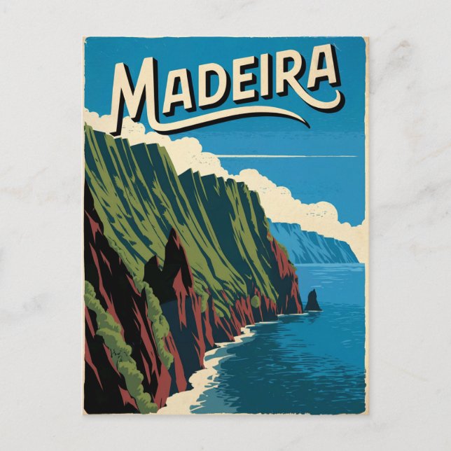 Madeira Vintage Postcard (Front)