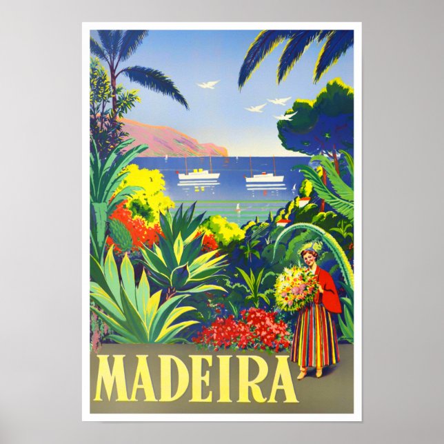 Madeira vintage travel Poster (Front)