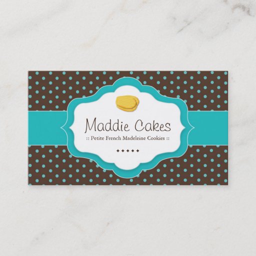 Customizable Madeleine Cookies Business Cards