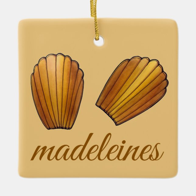 Madeleine French Pastry Chef Pâtisserie Cakes    Ceramic Ornament (Front)