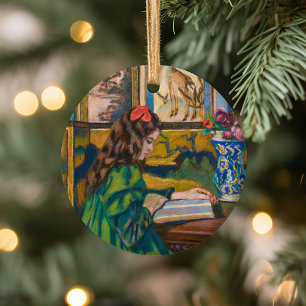 Madeleine Reading Armand Guillaumin Ceramic Ornament